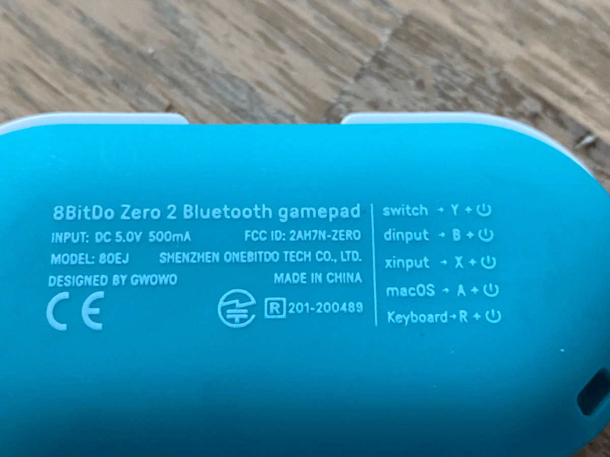 8BitDo Rückseite